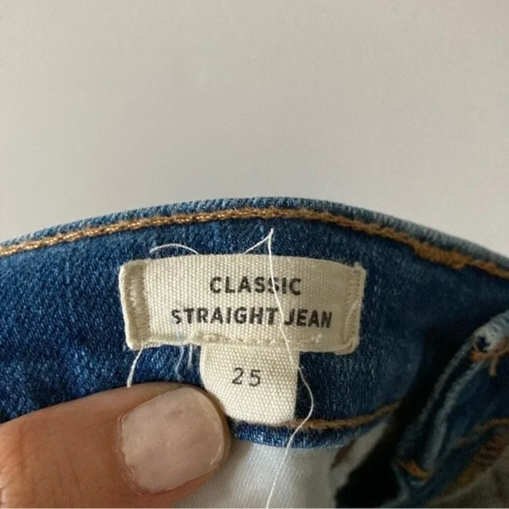Madewell Cropped Classic Straight Leg Jeans 25‎ - Picture 4 of 7